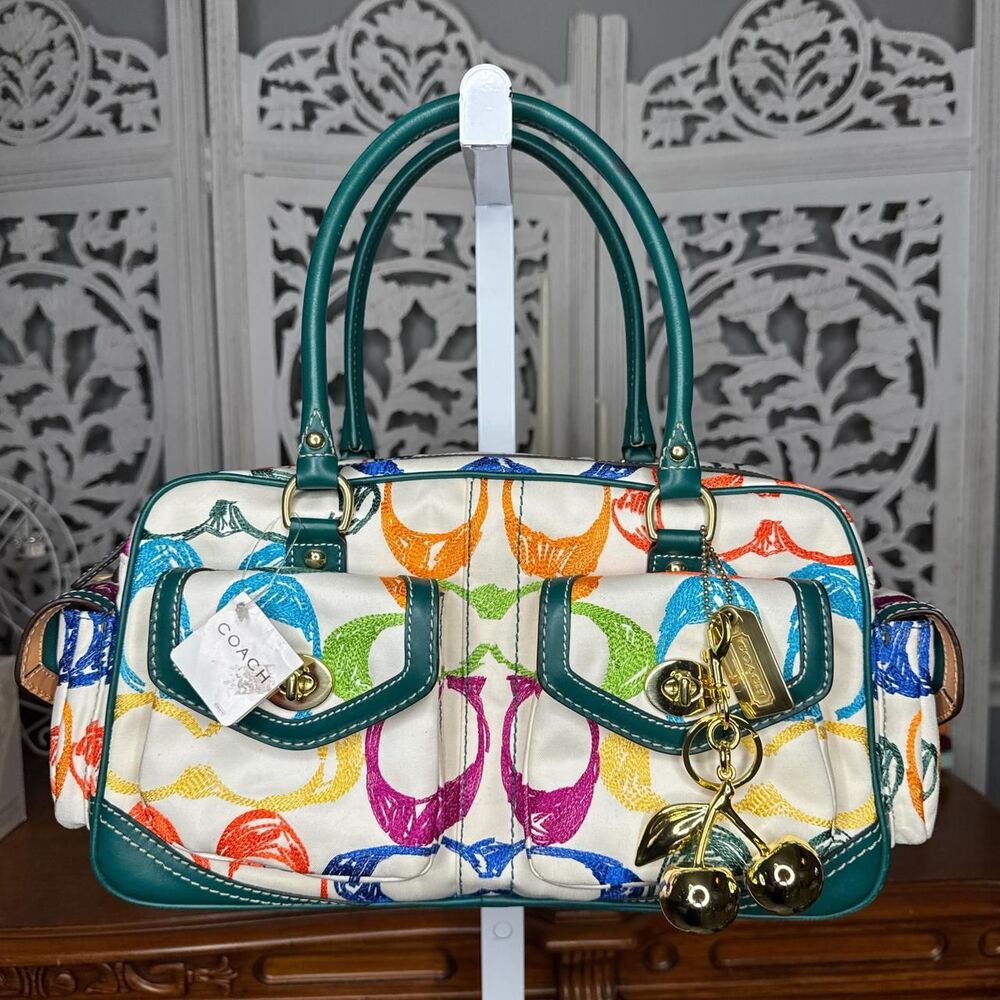 Coach Multicolor Scribble Tote Satchel NWT - Picture 1 of 8
